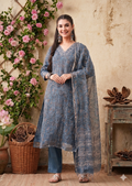 Hand-block Printed Kota Doria 3pc Ready-to-wear