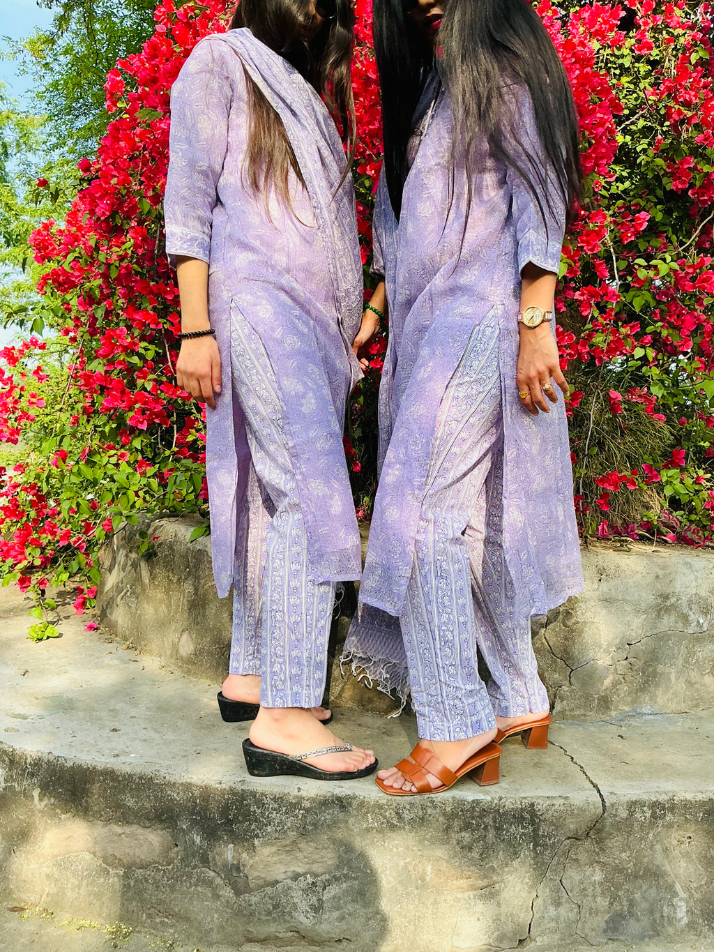 Hand-block Printed Kota Doria 3pc Ready-to-wear
