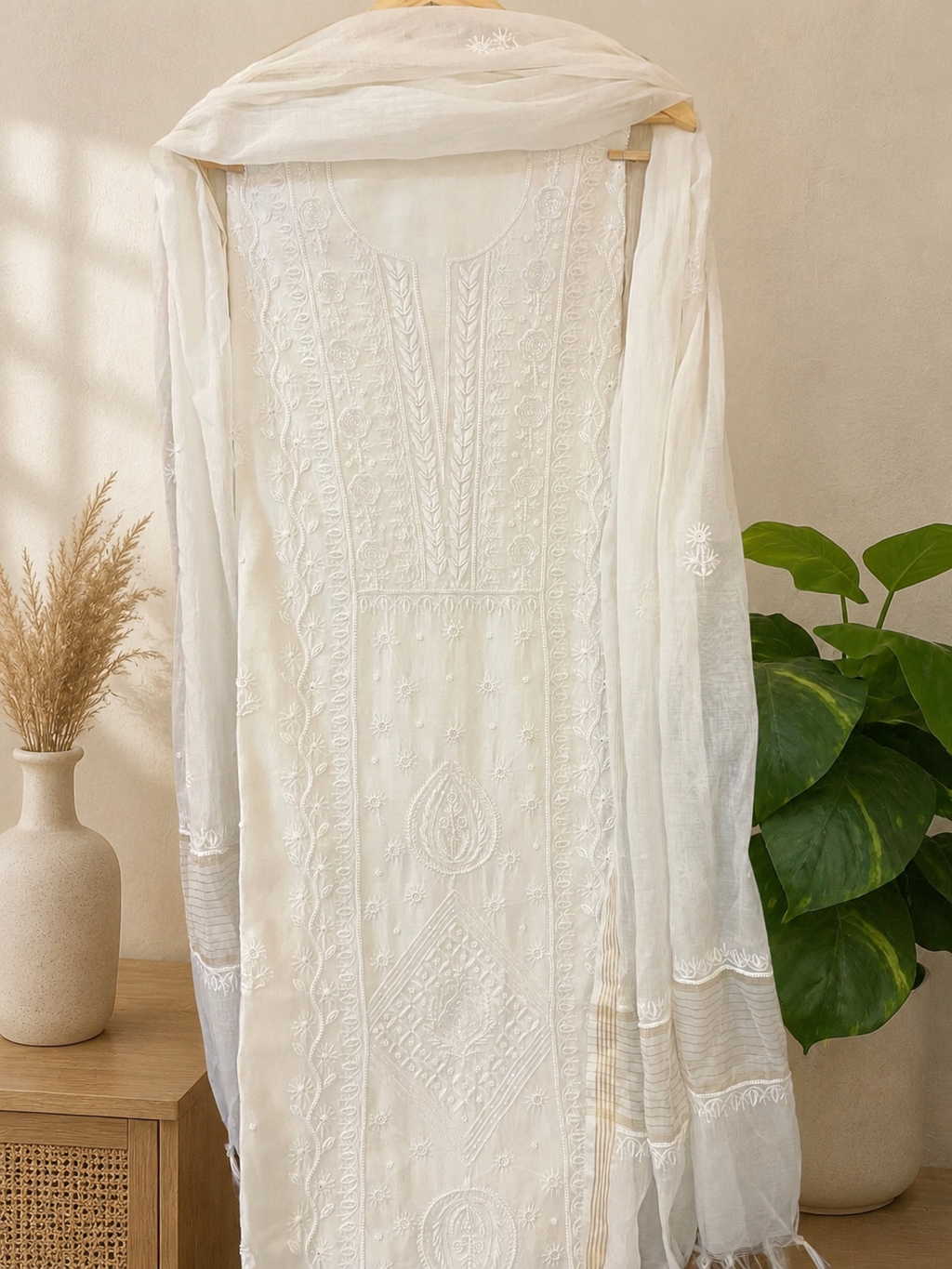 Chikankari Unstitched 3pc set