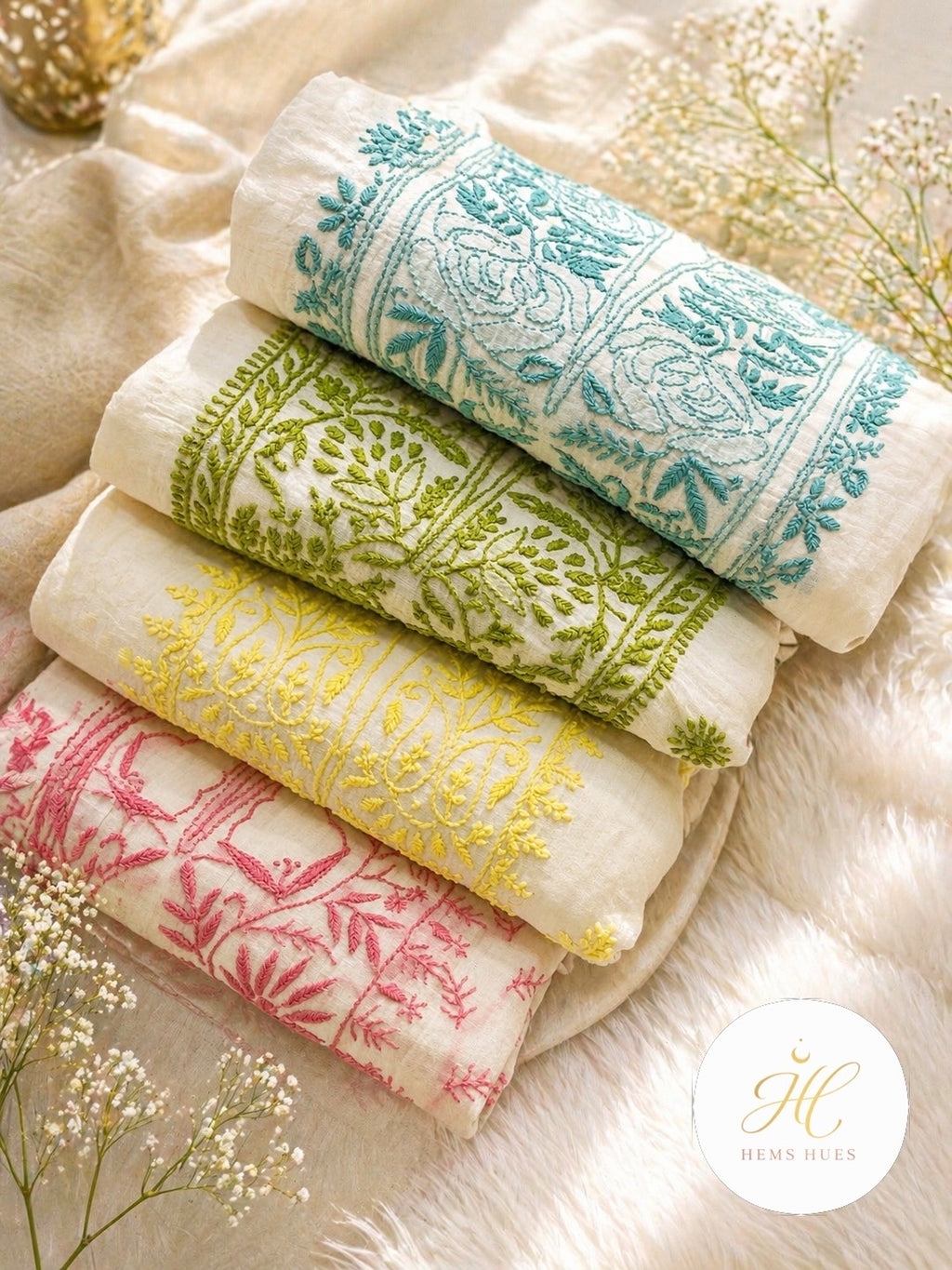 Chikankari Unstitched 2 pc set