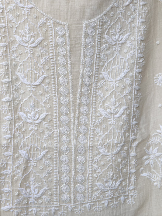 Chikankari Unstitched 3 pc set