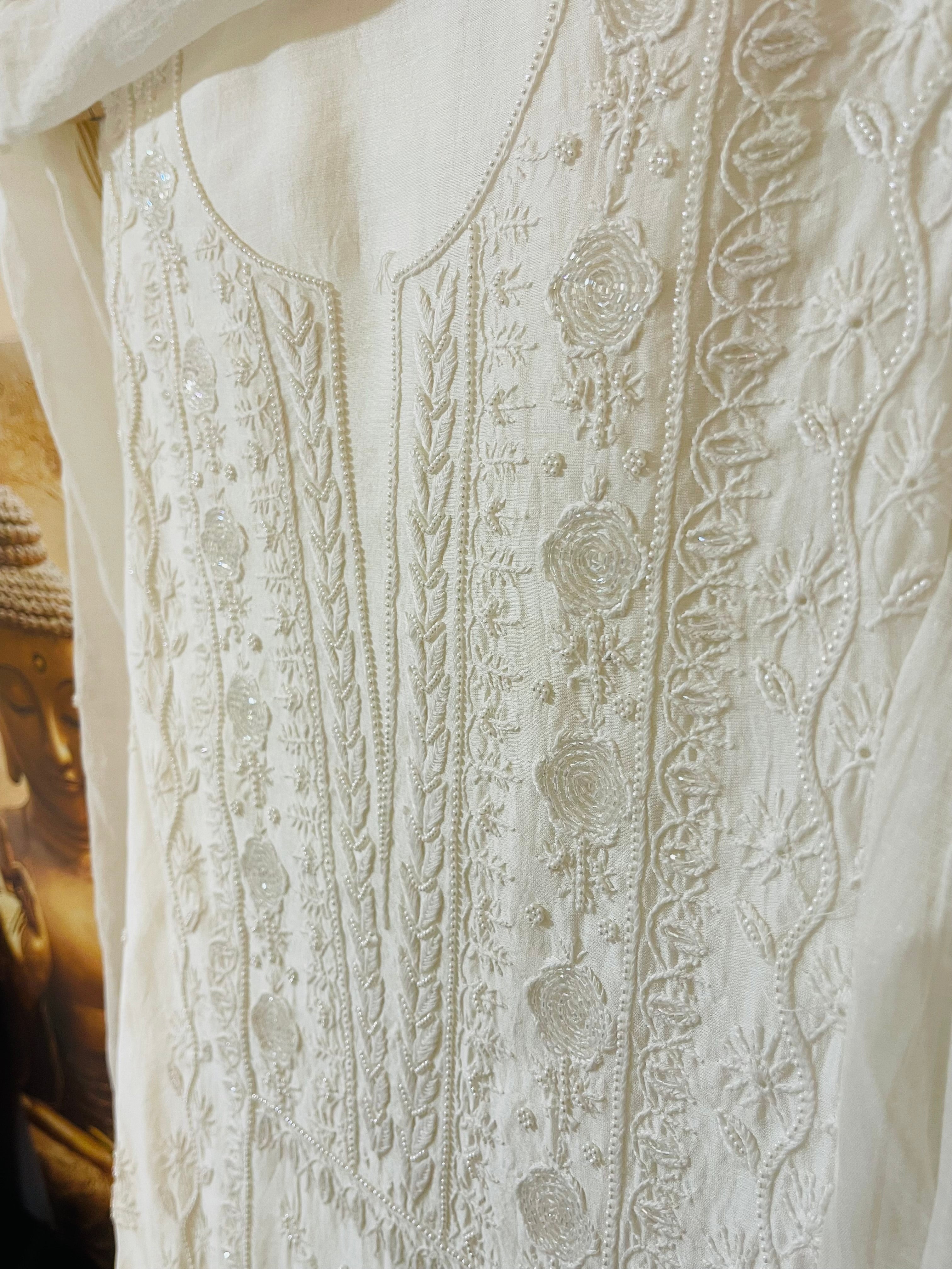 Chikankari Unstitched 3pc set