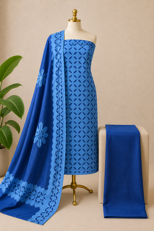 Sindhi Applique 3 pc Cotton suit set