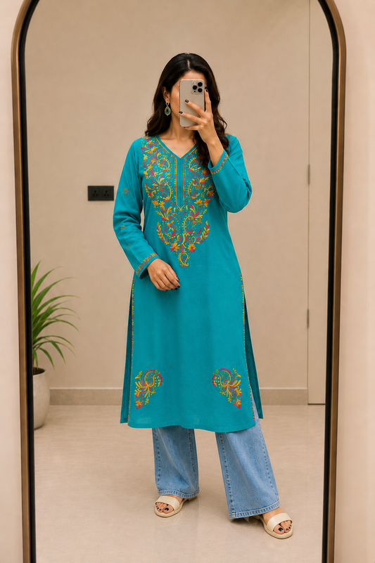 Chikankari Kurta on 100% Pure Cotton